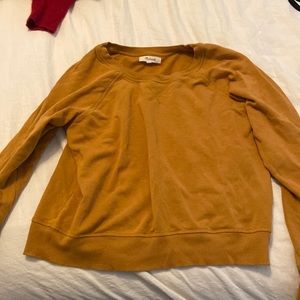 Mustard madewell crop sweatshirt